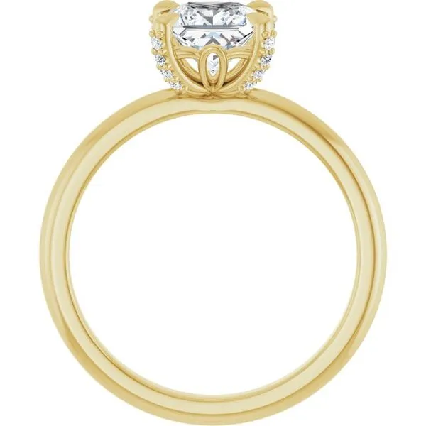 Claw-Prong Accented Engagement Ring Image 2 J. West Jewelers Round Rock, TX