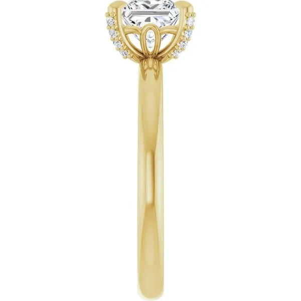 Claw-Prong Accented Engagement Ring Image 4 J. West Jewelers Round Rock, TX