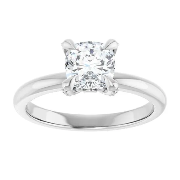 Claw-Prong Accented Engagement Ring Image 3 Natale Jewelers Sewell, NJ