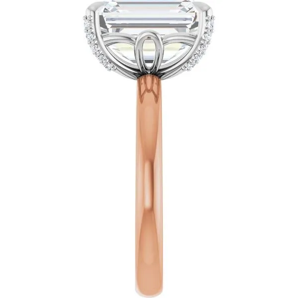 Claw-Prong Accented Engagement Ring Image 4 Michael Szwed Jewelers Longmeadow, MA