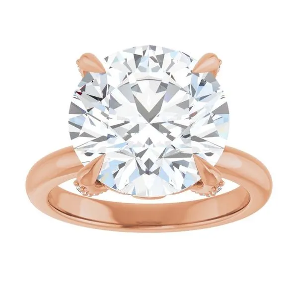 Claw-Prong Accented Engagement Ring Image 3 Stuart Benjamin & Co. Jewelry Designs San Diego, CA