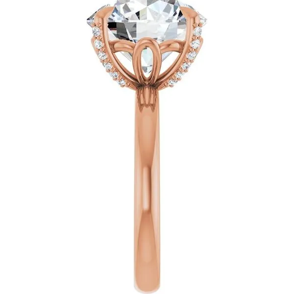 Claw-Prong Accented Engagement Ring Image 4 JF Jones Jewelers Rochester, NY