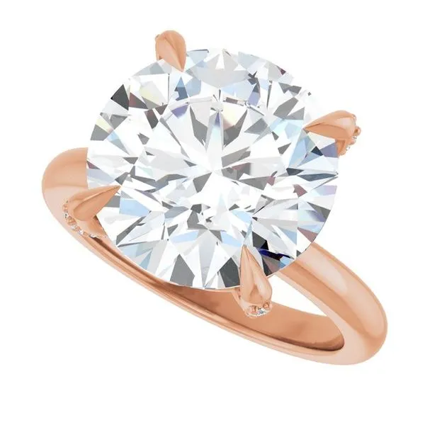 Claw-Prong Accented Engagement Ring Image 5 Stuart Benjamin & Co. Jewelry Designs San Diego, CA
