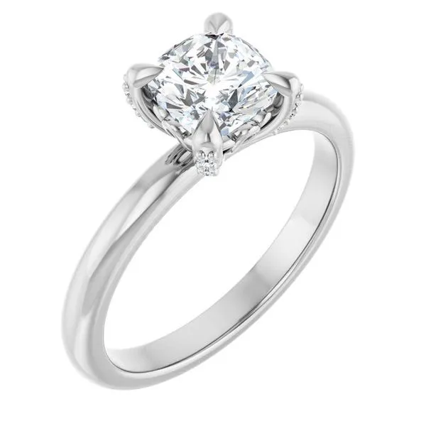 Claw-Prong Accented Engagement Ring Futer Bros Jewelers York, PA