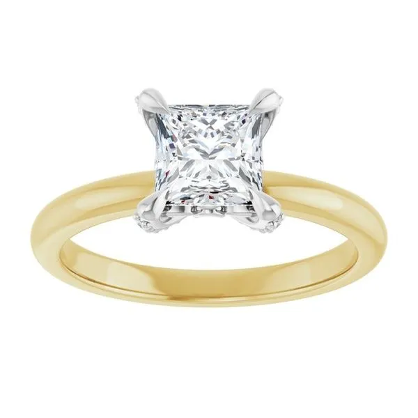 Claw-Prong Accented Engagement Ring Image 3 Ocean View Jewelers Millville, DE