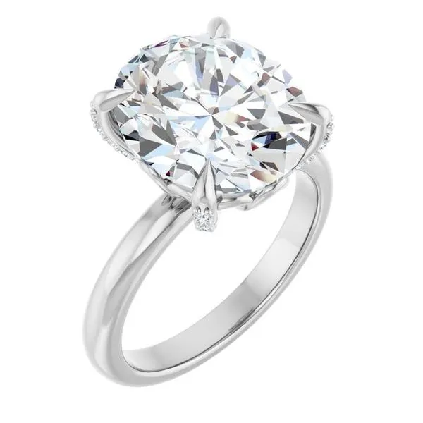 Claw-Prong Accented Engagement Ring Michael Szwed Jewelers Longmeadow, MA