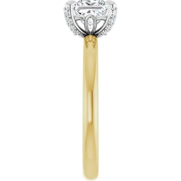 Claw-Prong Accented Engagement Ring Image 4 Vulcan's Forge LLC KANSAS CITY, MO