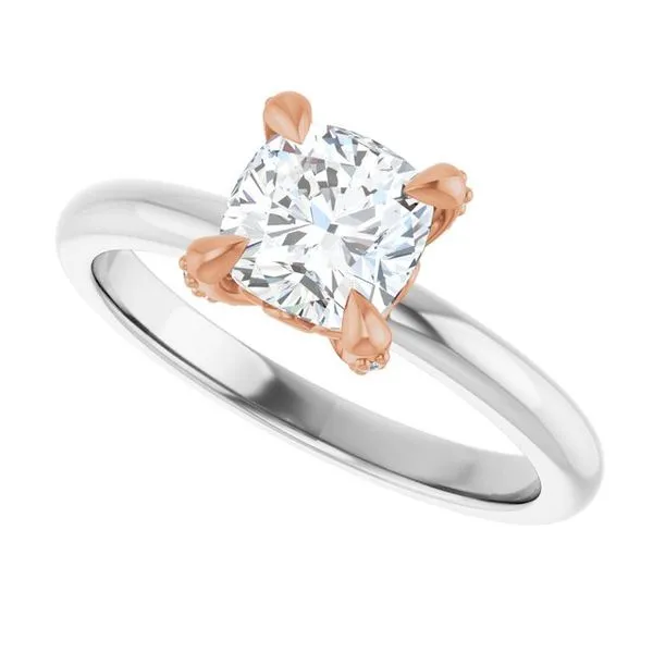 Claw-Prong Accented Engagement Ring Image 5 Don's Jewelry & Design Washington, IA