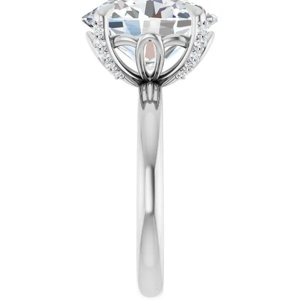 Claw-Prong Accented Engagement Ring Image 4 J. West Jewelers Round Rock, TX