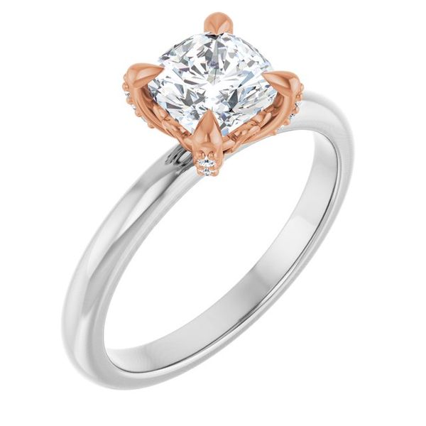 Claw-Prong Accented Engagement Ring