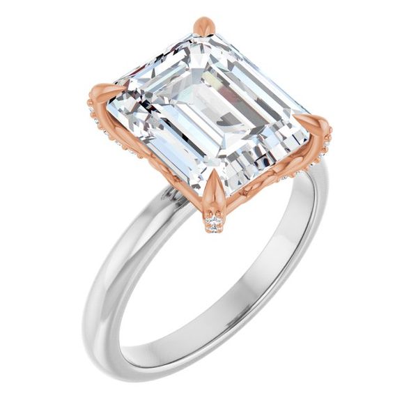 Claw-Prong Accented Engagement Ring