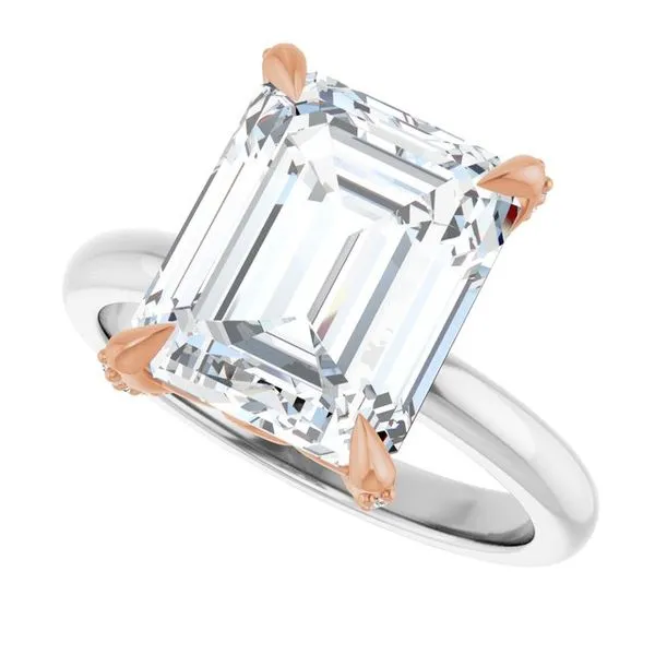 Claw-Prong Accented Engagement Ring Image 5 JF Jones Jewelers Rochester, NY