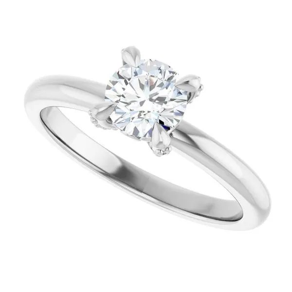 Claw-Prong Accented Engagement Ring Image 5 Raleigh Diamond Fine Jewelry Raleigh, NC