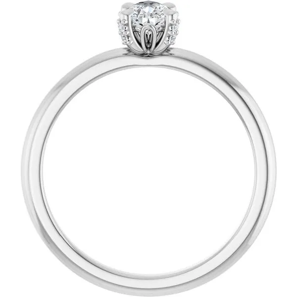 Claw-Prong Accented Engagement Ring Image 2 Natale Jewelers Sewell, NJ