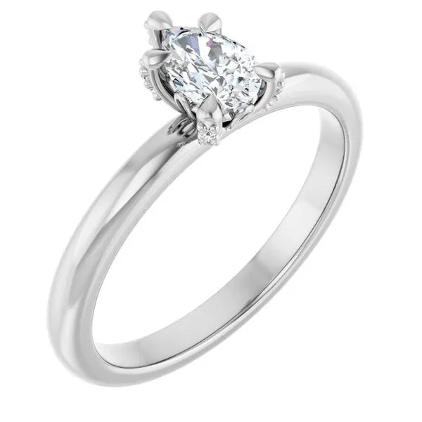 Claw-Prong Accented Engagement Ring Natale Jewelers Sewell, NJ
