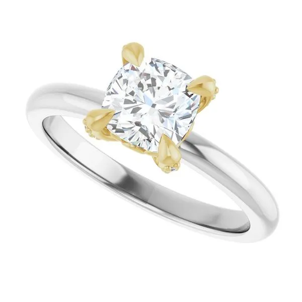 Claw-Prong Accented Engagement Ring Image 5 Clater Jewelers Louisville, KY