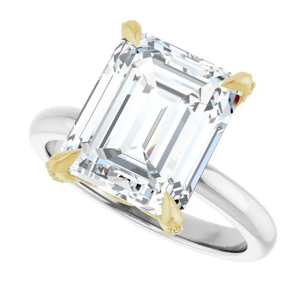 Claw-Prong Accented Engagement Ring Image 5 Michael Szwed Jewelers Longmeadow, MA