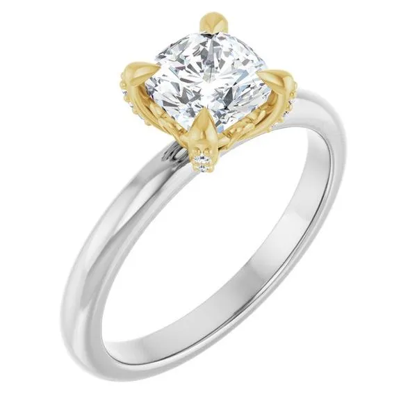 Claw-Prong Accented Engagement Ring J. West Jewelers Round Rock, TX