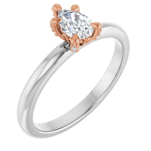 Claw-Prong Accented Engagement Ring