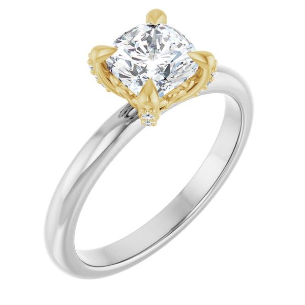 Claw-Prong Accented Engagement Ring