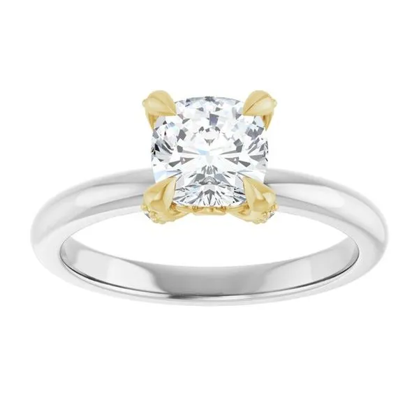 Claw-Prong Accented Engagement Ring Image 3 Raleigh Diamond Fine Jewelry Raleigh, NC