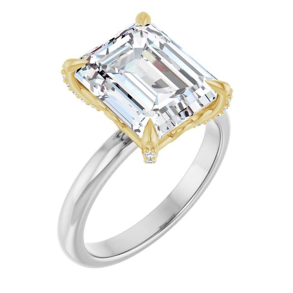 Claw-Prong Accented Engagement Ring