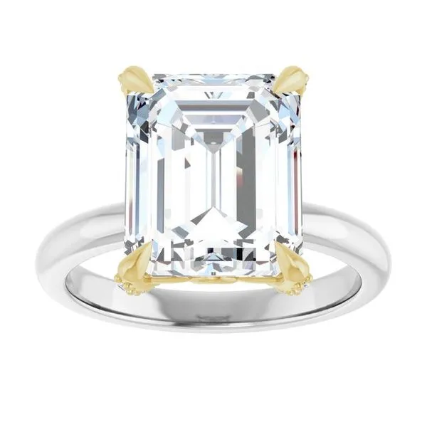 Claw-Prong Accented Engagement Ring Image 3 JF Jones Jewelers Rochester, NY