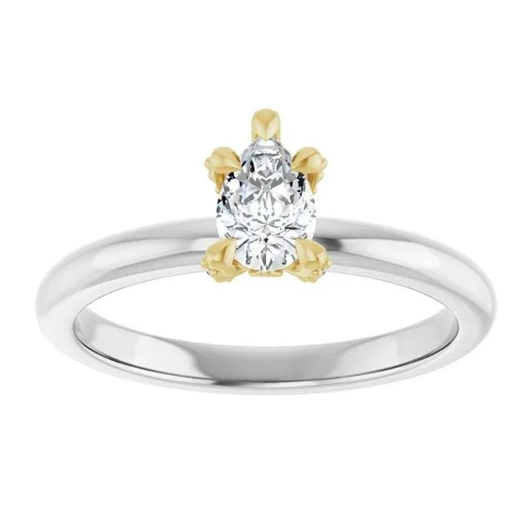 Claw-Prong Accented Engagement Ring Image 3 Banks Jewelers Burnsville, NC
