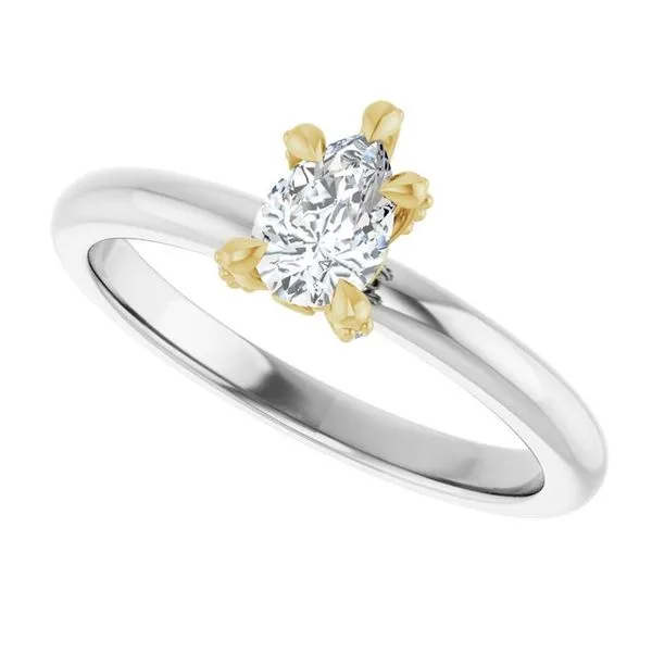 Claw-Prong Accented Engagement Ring Image 5 Clater Jewelers Louisville, KY