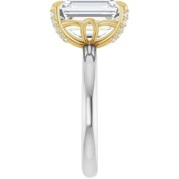 Claw-Prong Accented Engagement Ring Image 4 Natale Jewelers Sewell, NJ