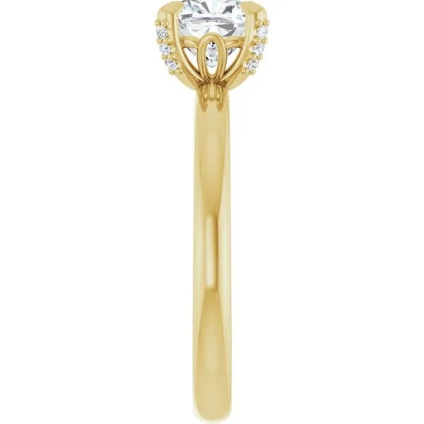 Claw-Prong Accented Engagement Ring Image 4 Morin Jewelers Southbridge, MA