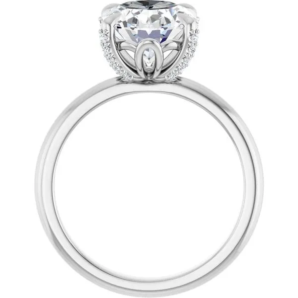 Claw-Prong Accented Engagement Ring Image 2 Stuart Benjamin & Co. Jewelry Designs San Diego, CA