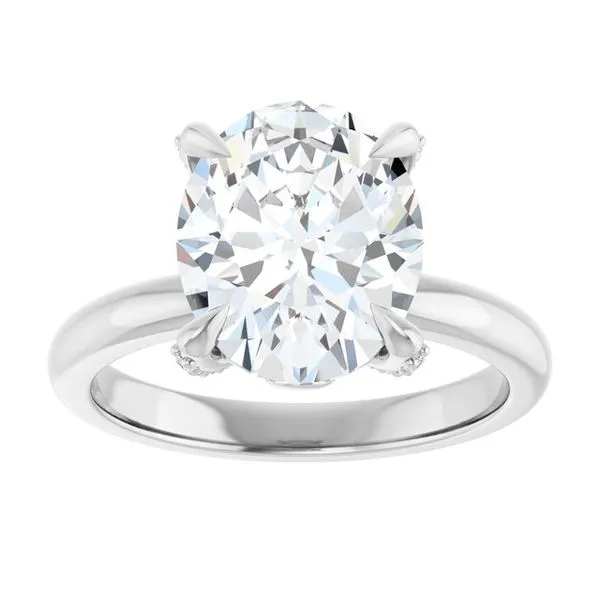 Claw-Prong Accented Engagement Ring Image 3 Stuart Benjamin & Co. Jewelry Designs San Diego, CA