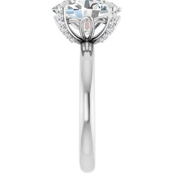 Claw-Prong Accented Engagement Ring Image 4 Stuart Benjamin & Co. Jewelry Designs San Diego, CA