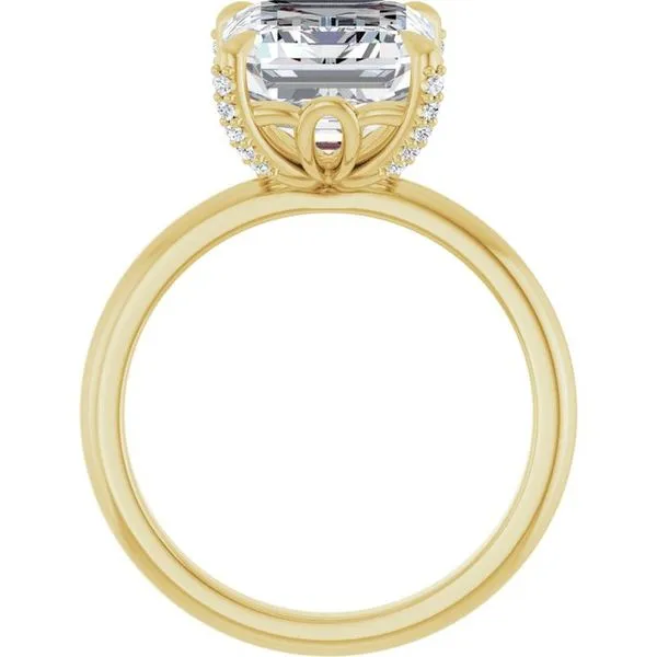 Claw-Prong Accented Engagement Ring Image 2 Vulcan's Forge LLC KANSAS CITY, MO