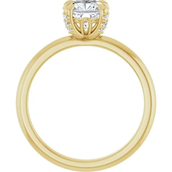 Claw-Prong Accented Engagement Ring Image 2 Don's Jewelry & Design Washington, IA