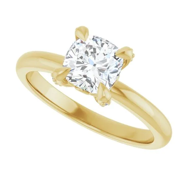 Claw-Prong Accented Engagement Ring Image 5 Stuart Benjamin & Co. Jewelry Designs San Diego, CA