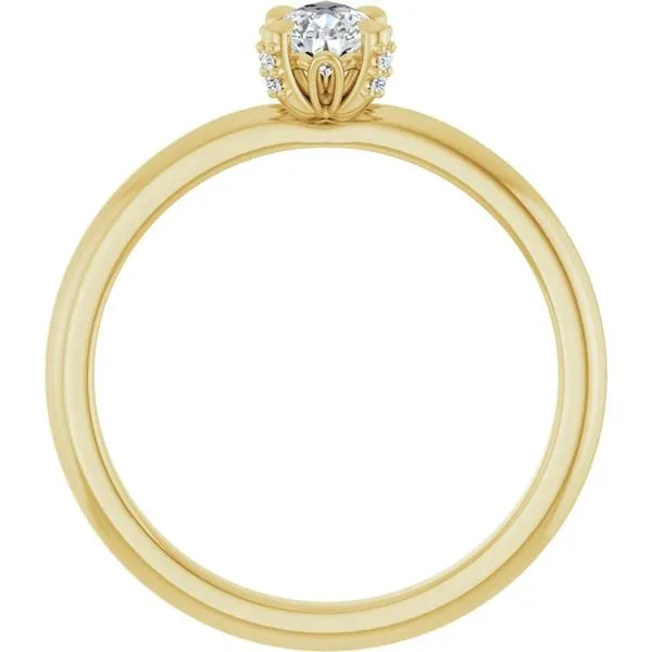 Claw-Prong Accented Engagement Ring Image 2 Morin Jewelers Southbridge, MA