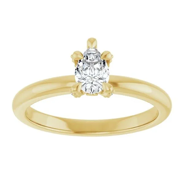 Claw-Prong Accented Engagement Ring Image 3 Shipley's Fine Jewelry Hampstead, MD