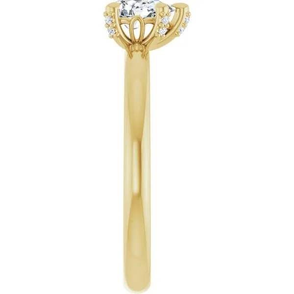 Claw-Prong Accented Engagement Ring Image 4 Futer Bros Jewelers York, PA