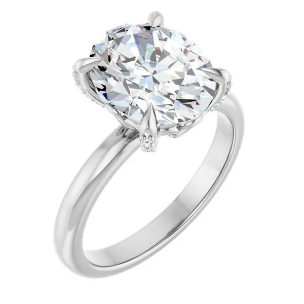 Claw-Prong Accented Engagement Ring The Jewelry Source El Segundo, CA