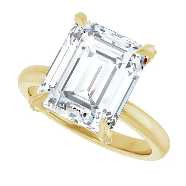 Claw-Prong Accented Engagement Ring Image 5 J. West Jewelers Round Rock, TX