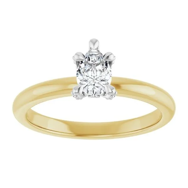 Claw-Prong Accented Engagement Ring Image 3 Clater Jewelers Louisville, KY