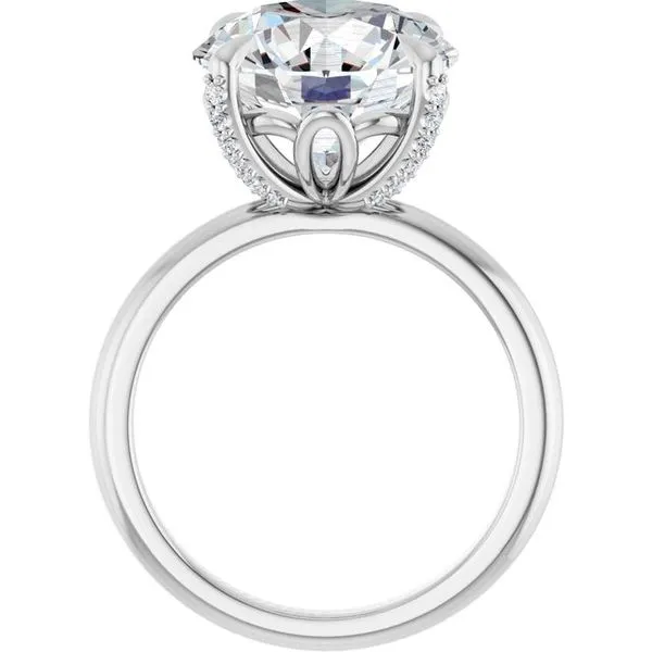 Claw-Prong Accented Engagement Ring Image 2 Ocean View Jewelers Millville, DE