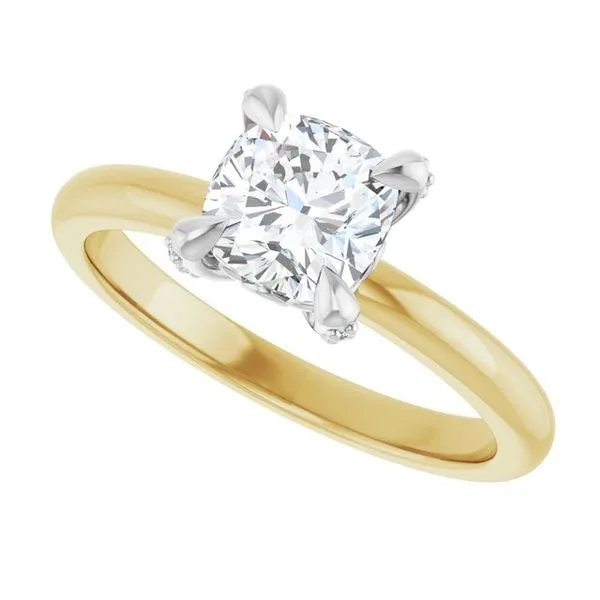 Claw-Prong Accented Engagement Ring Image 5 Michael Szwed Jewelers Longmeadow, MA