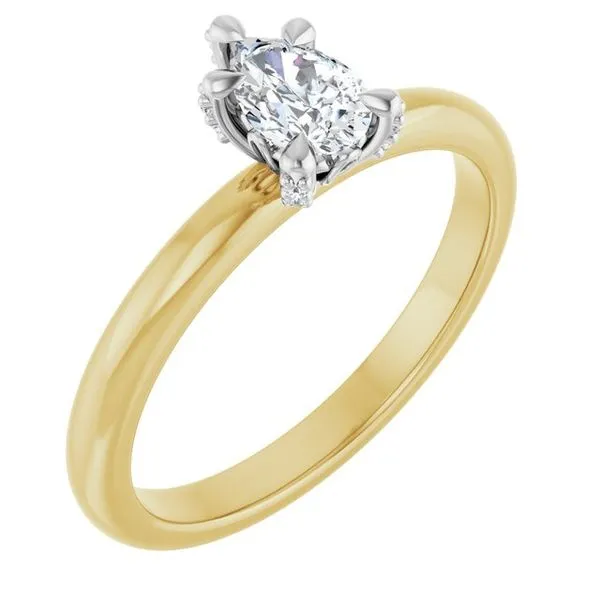 Claw-Prong Accented Engagement Ring