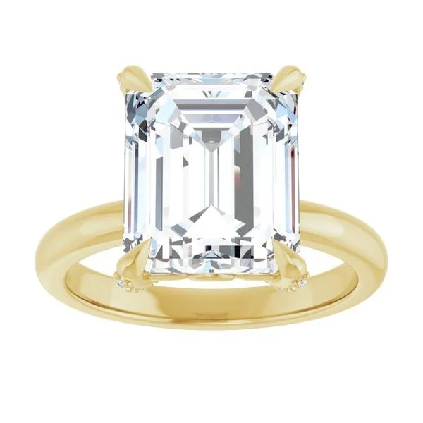 Claw-Prong Accented Engagement Ring Image 3 JF Jones Jewelers Rochester, NY