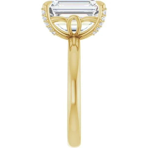 Claw-Prong Accented Engagement Ring Image 4 J. West Jewelers Round Rock, TX