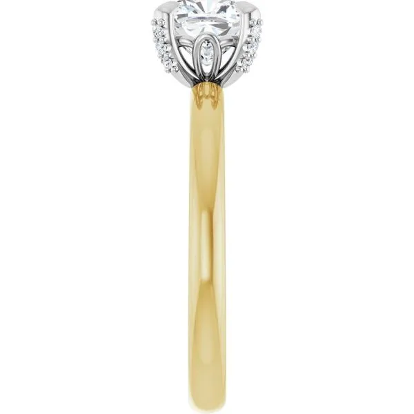 Claw-Prong Accented Engagement Ring Image 4 Stuart Benjamin & Co. Jewelry Designs San Diego, CA