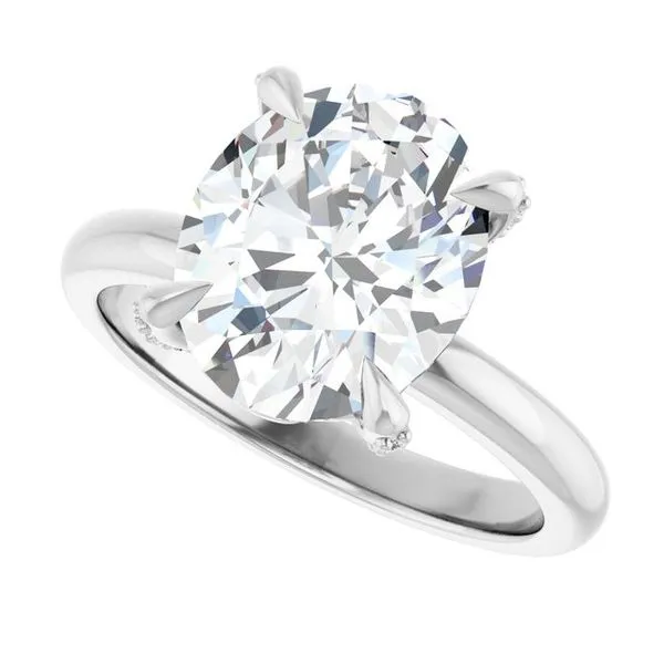 Claw-Prong Accented Engagement Ring Image 5 J. West Jewelers Round Rock, TX